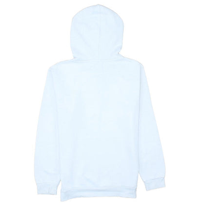 Champion Mens White Pullover Hoodie XL Graphic Print Cotton Blend