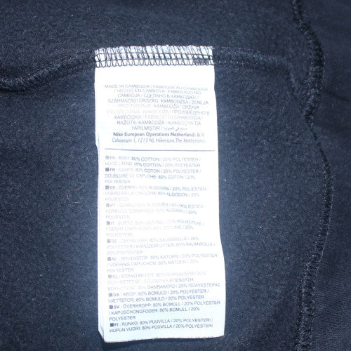 Nike Mens Black Pullover Hoodie S Regular Fit Fleece Sportswear
