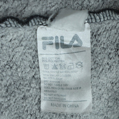 FILA Men's Black Pullover Hoodie M Fleece Graphic Logo Sweatshirt