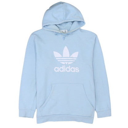 Adidas Mens Blue XL Pullover Hoodie Trefoil Logo Sweatshirt