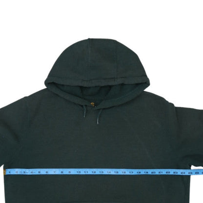 Carhartt Men Green Pullover Hoodie L Regular Fleece Cotton Blend