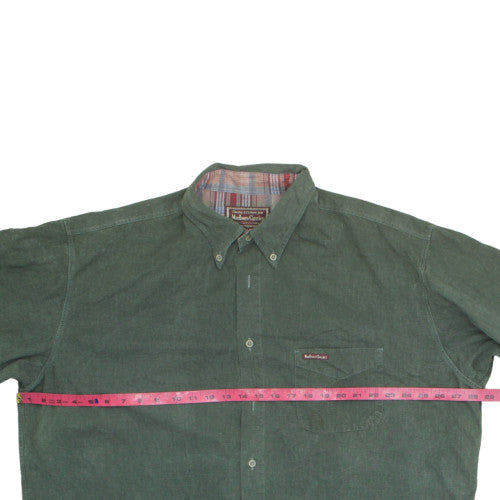 Marlboro Classics Mens Green Corduroy Button-Up Shirt 3XL