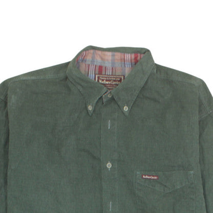 Marlboro Classics Mens Green Corduroy Button-Up Shirt 3XL