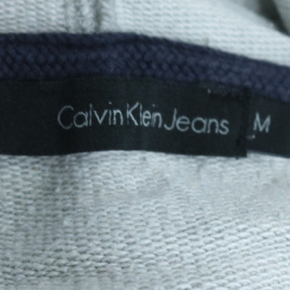 Calvin Klein Jeans Men's Grey Full Zip Hoodie Size M Logo Jersey