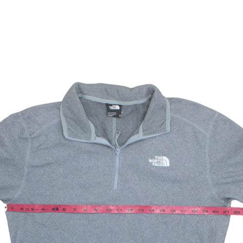 The North Face Men's Grey Fleece 1/4 Zip Activewear Jacket Size M