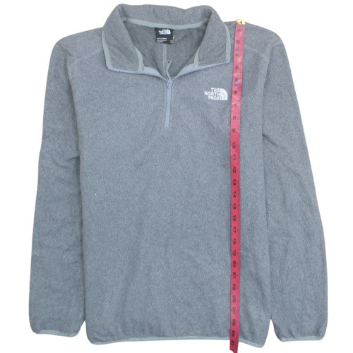 The North Face Men's Grey Fleece 1/4 Zip Activewear Jacket Size M