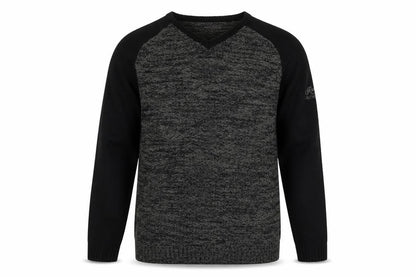 RMS Twenty Six Men's Black Grey V-Neck Pullover Jumper Size L