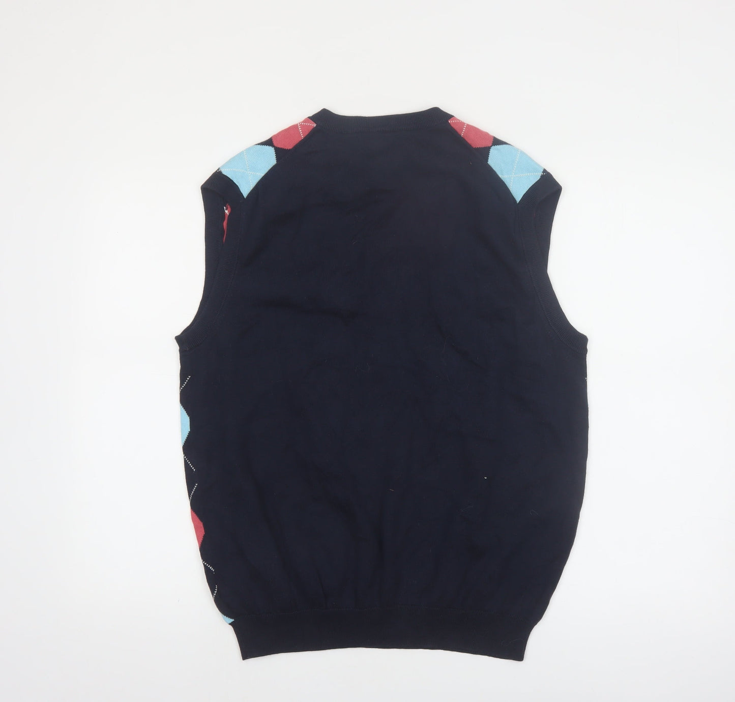 Brooks Brothers Men's Multicoloured Argyle V-Neck Cotton Vest L