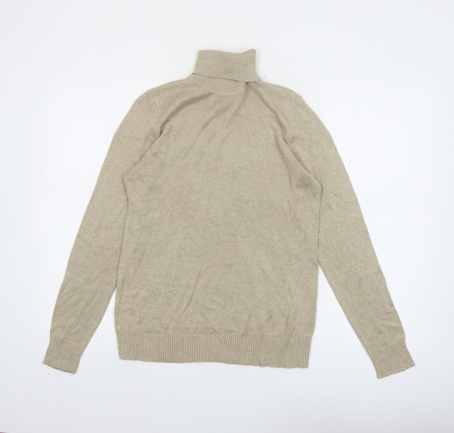 Josepha A. Womens Beige Roll Neck Knit Jumper Size M