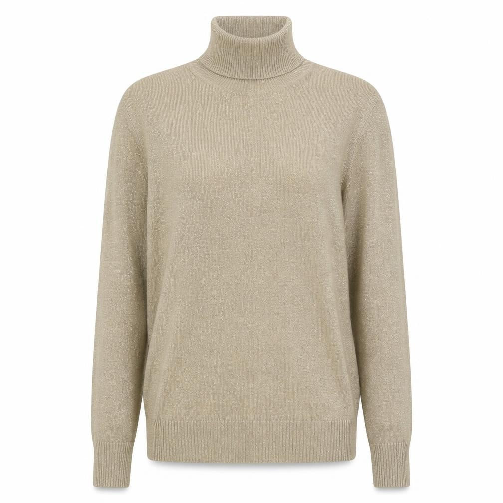 Josepha A. Womens Beige Roll Neck Knit Jumper Size M