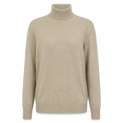 Josepha A. Womens Beige Roll Neck Knit Jumper Size M