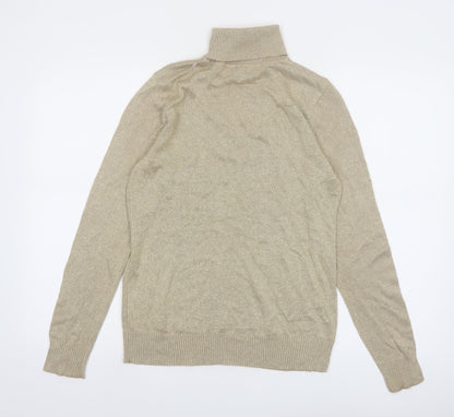 Josepha A. Womens Beige Roll Neck Knit Jumper Size M