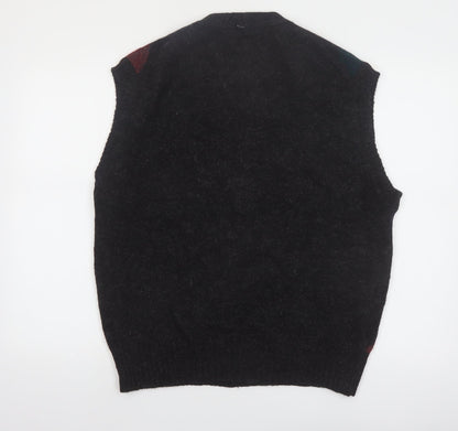 Stanley Blacker Men's Multicoloured Wool Argyle Vest L