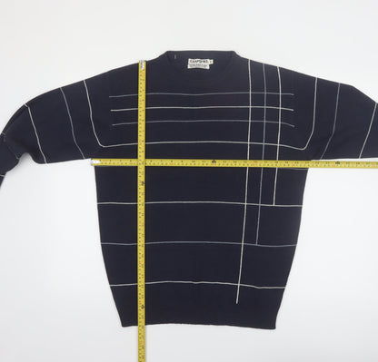 Rapidfire Men's Blue Striped Crew Neck Knit Jumper Size M