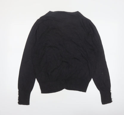 Marks and Spencer Women's Black V-Neck Long Sleeve Cardigan UK 18