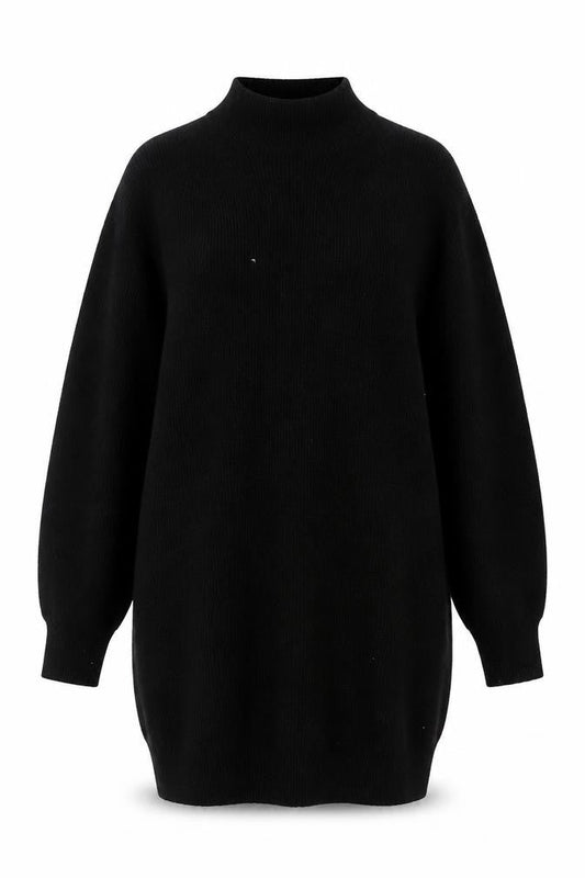 Phase Eight Women Black XS Mock Neck Long Sleeve Knit Jumper