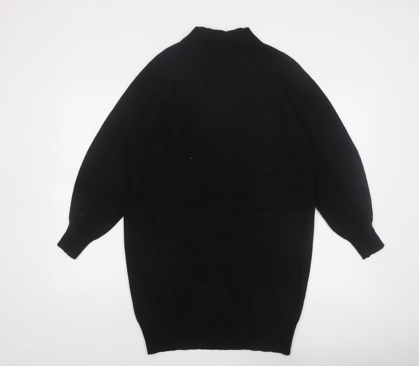 Phase Eight Women Black XS Mock Neck Long Sleeve Knit Jumper