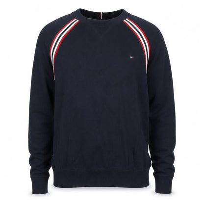 Tommy Hilfiger Men's Blue Cotton Crew Neck Pullover Jumper S