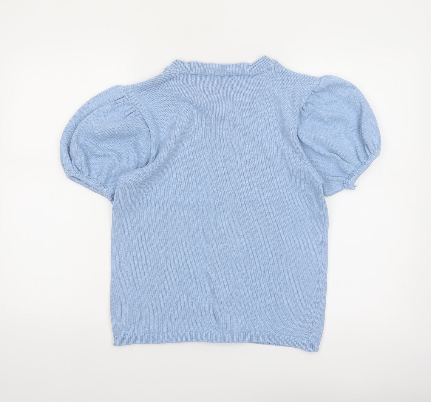 ASOS DESIGN Women's Blue Puff Sleeve Short Cardigan Size S