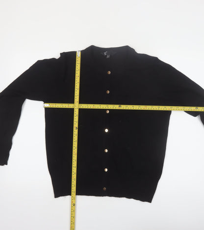 Friends Like These Womens Black UK 16 Button Cardigan Long Sleeve Viscose Blend