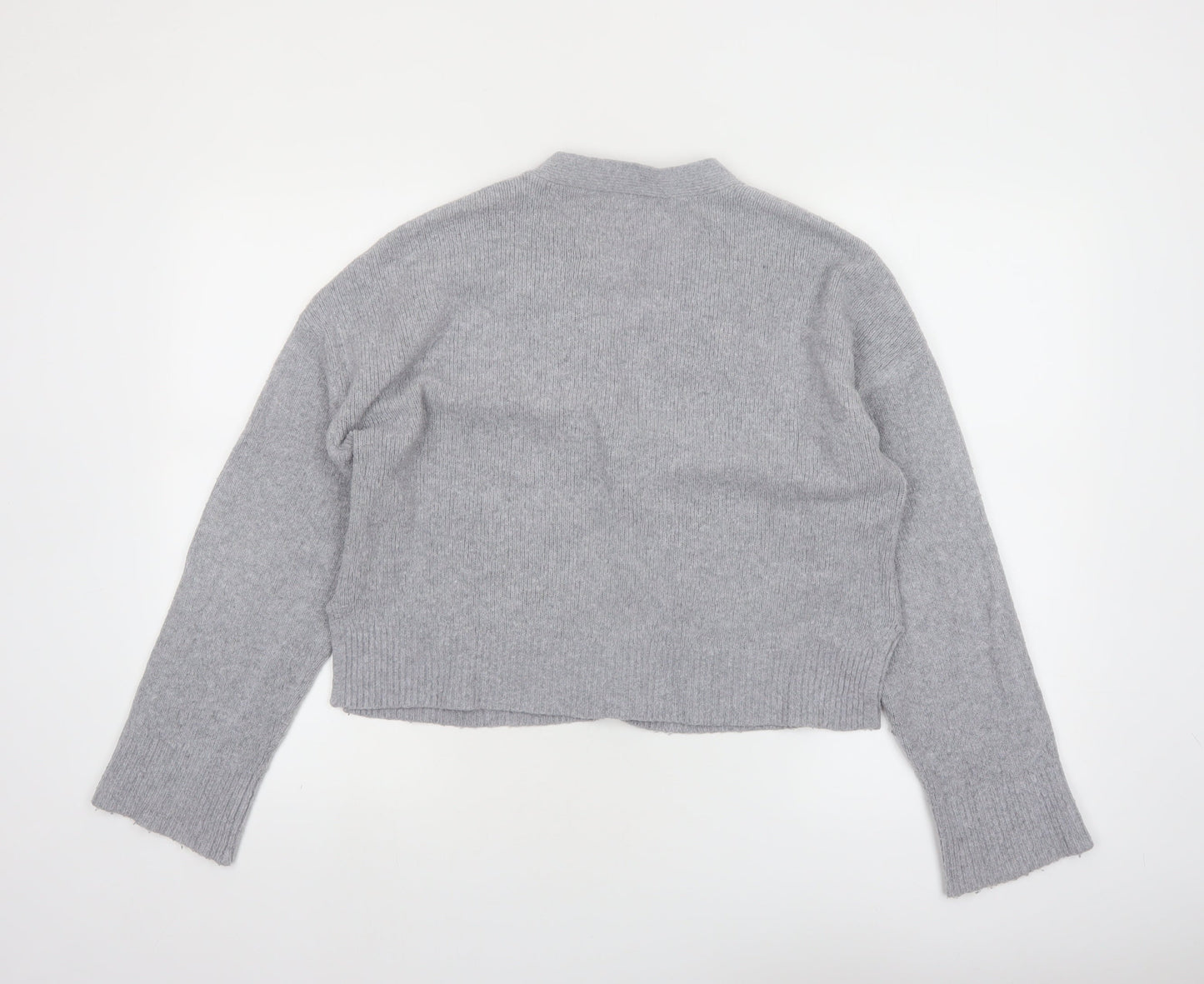 Abercrombie & Fitch Womens Grey Wool Blend V-Neck Cardigan Size S