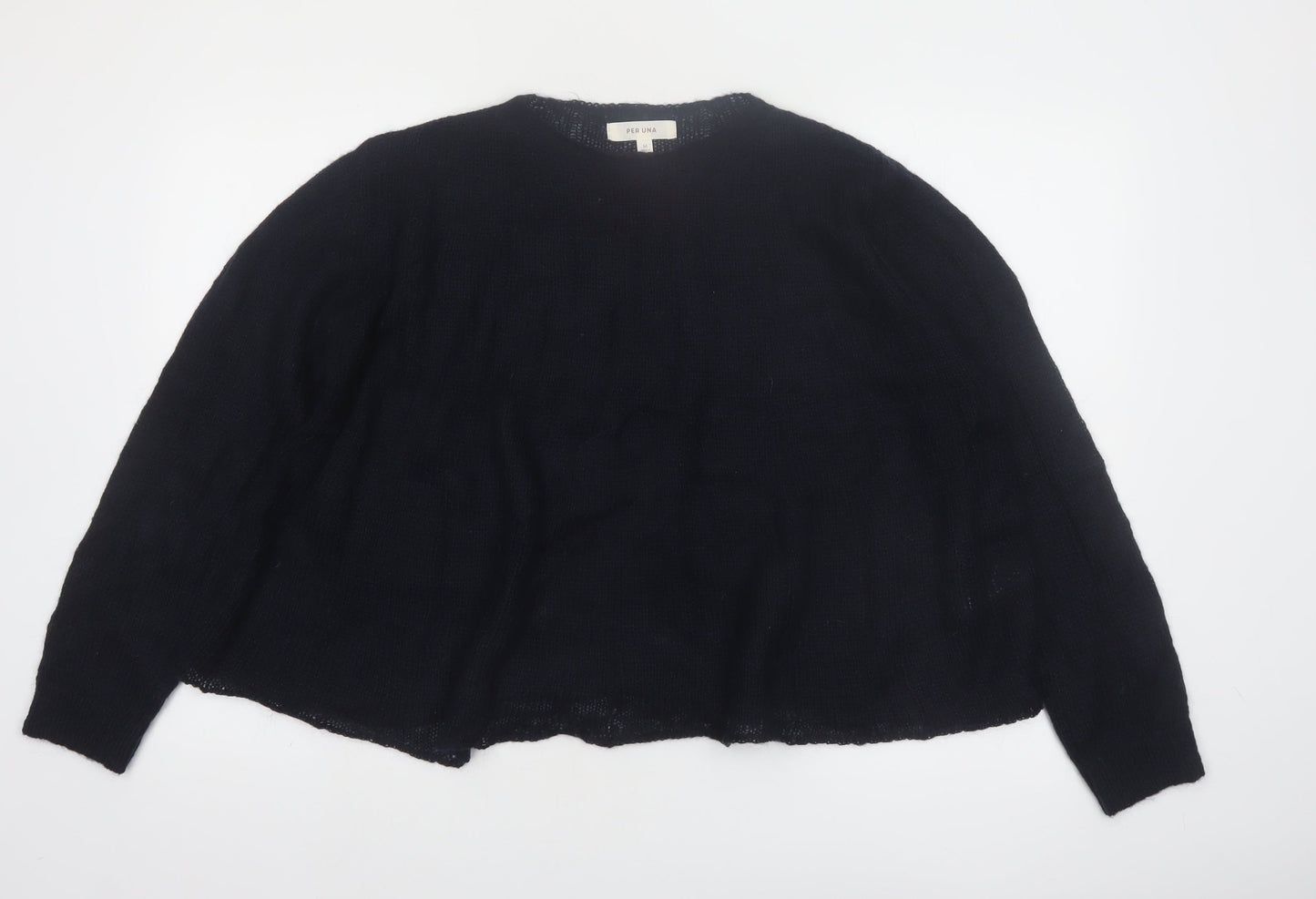 Marks and Spencer Per Una Women Black Mohair Blend Pullover Jumper M