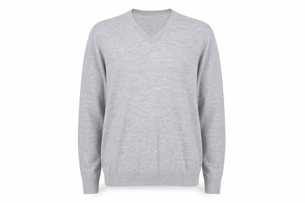 Casual Friday Men’s Grey XL V-Neck Wool Blend Jumper