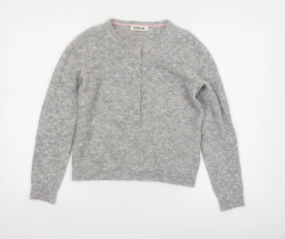 Boden Womens Grey Mohair Blend Henley Jumper XS