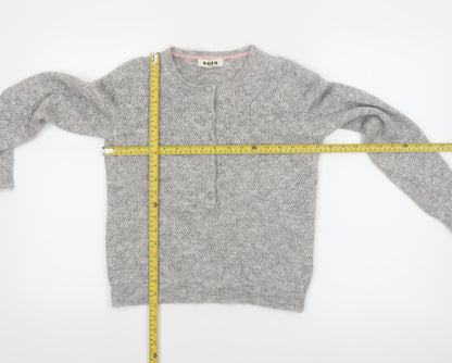 Boden Womens Grey Mohair Blend Henley Jumper XS