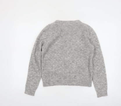 Boden Womens Grey Mohair Blend Henley Jumper XS