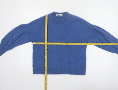 Compañía Fantástica Women's Blue Acrylic Pullover Jumper Size 8