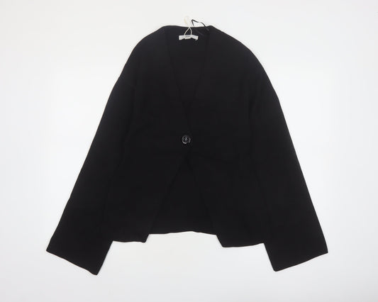 Marks and Spencer Womens Black XS V-Neck Knit Cardigan