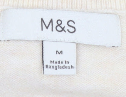 Marks and Spencer Women’s Ivory Cardigan M Knit Button Front
