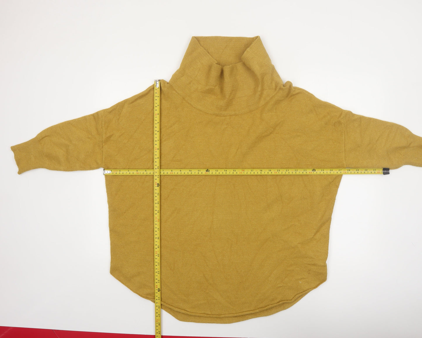 Silvian Heach Womens Mustard Roll Neck Relaxed Fit Jumper Size M