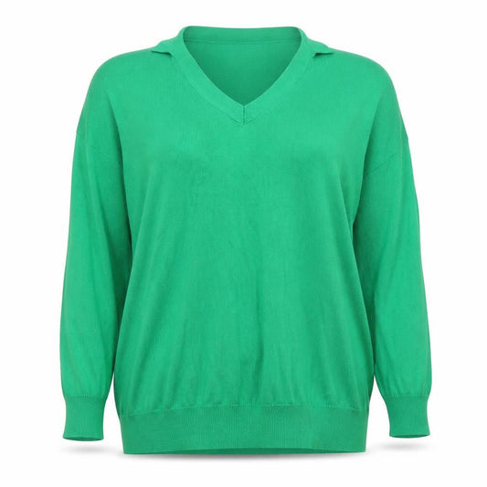 Warehouse Women’s Green V-Neck Cold Shoulder Jumper Size 14