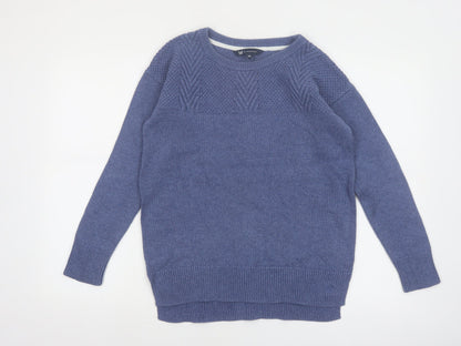 Crew Clothing Women’s Blue Cotton Wool Jumper Size 10