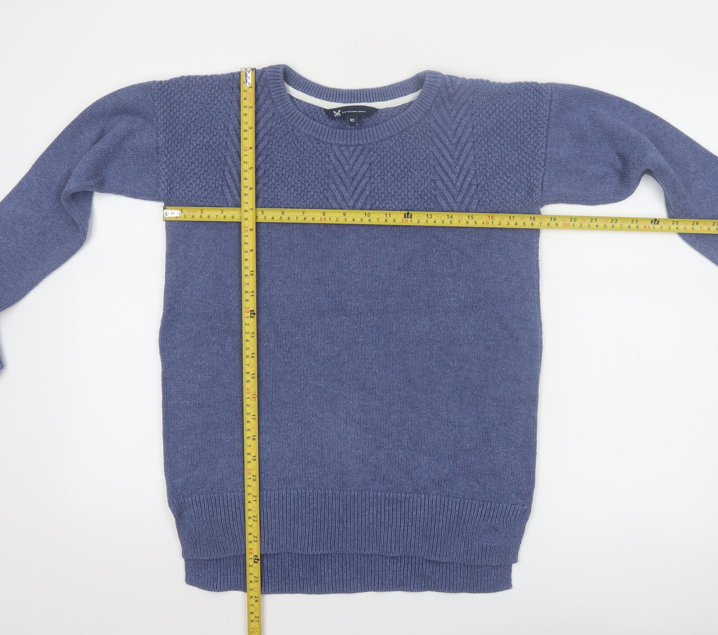 Crew Clothing Women’s Blue Cotton Wool Jumper Size 10