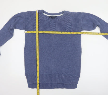 Crew Clothing Women’s Blue Cotton Wool Jumper Size 10