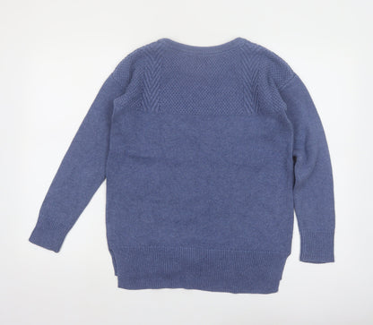 Crew Clothing Women’s Blue Cotton Wool Jumper Size 10