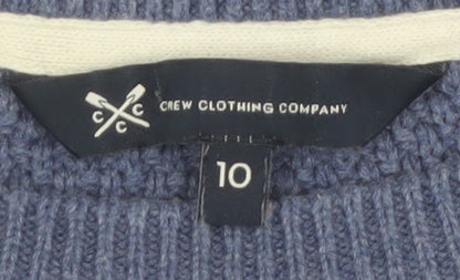 Crew Clothing Women’s Blue Cotton Wool Jumper Size 10
