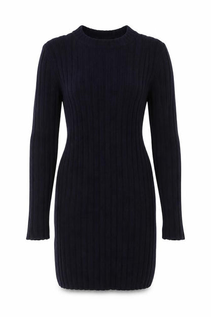Joseph Womens Blue Wool Ribbed Tunic Jumper Size M