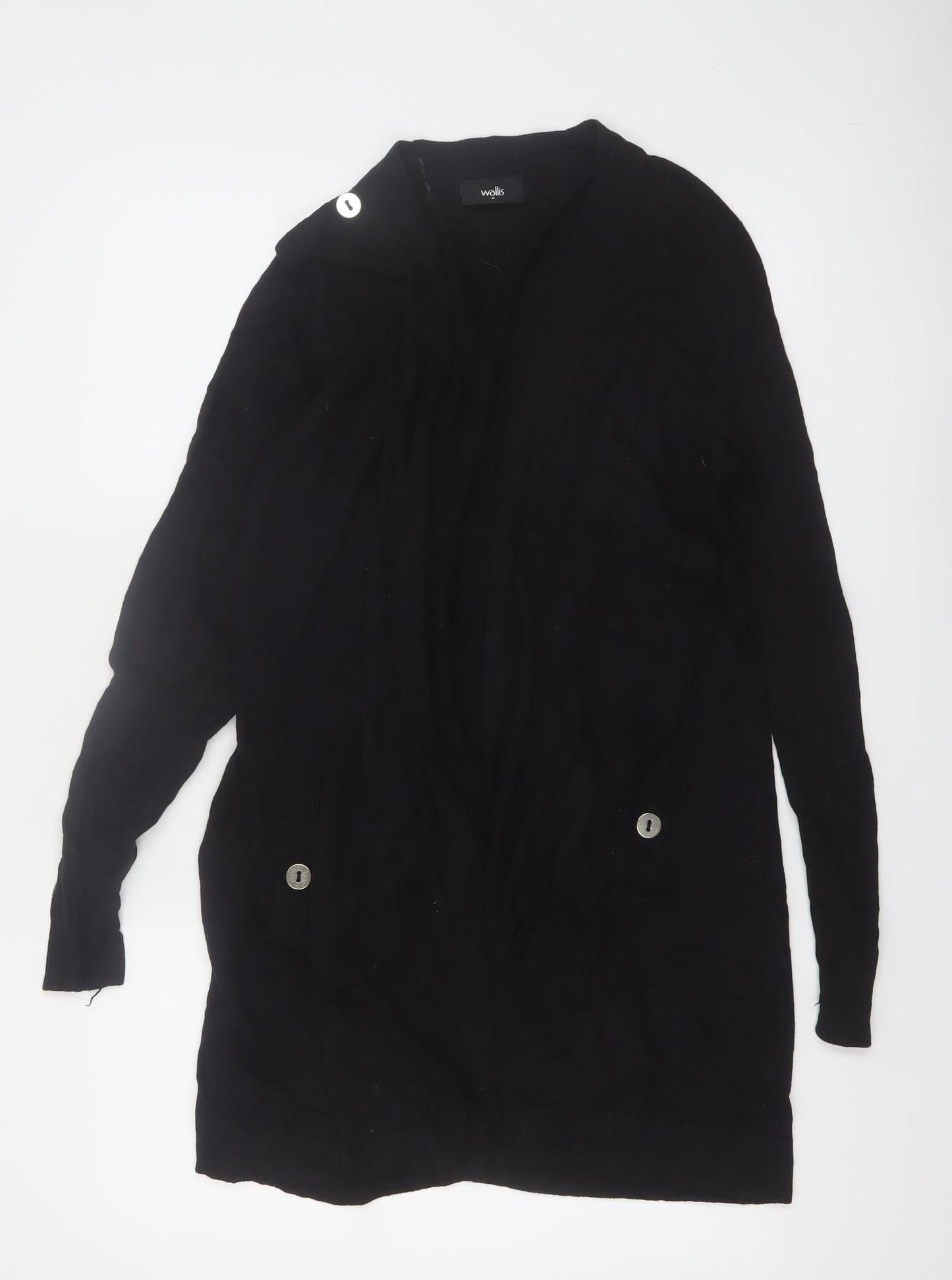 Wallis Womens Black Medium Long Sleeve Button Cardigan