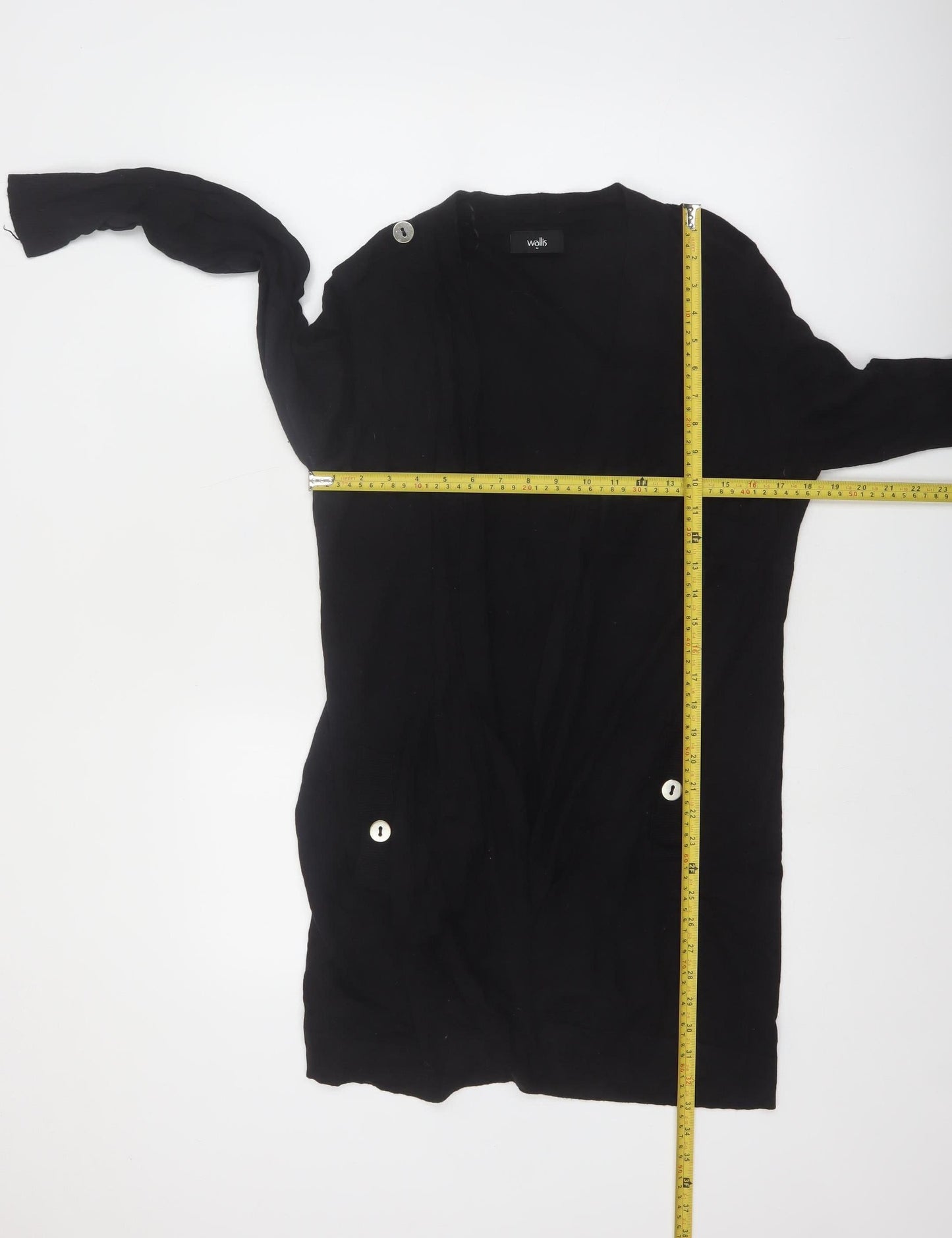 Wallis Womens Black Medium Long Sleeve Button Cardigan
