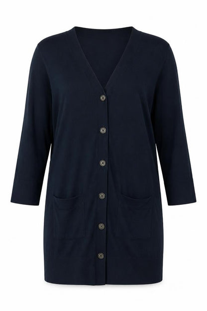 Banana Republic Women's Blue XS Cardigan V-Neck Knit Cotton Silk Cashmere