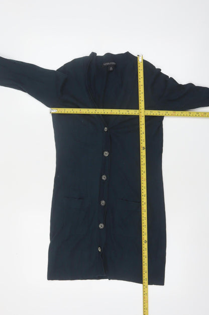 Banana Republic Women's Blue XS Cardigan V-Neck Knit Cotton Silk Cashmere