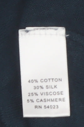 Banana Republic Women's Blue XS Cardigan V-Neck Knit Cotton Silk Cashmere