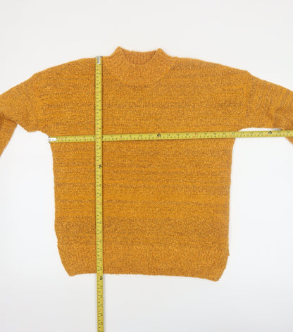 Wednesday's Girl Women's Yellow Mock Neck Knit Jumper XS