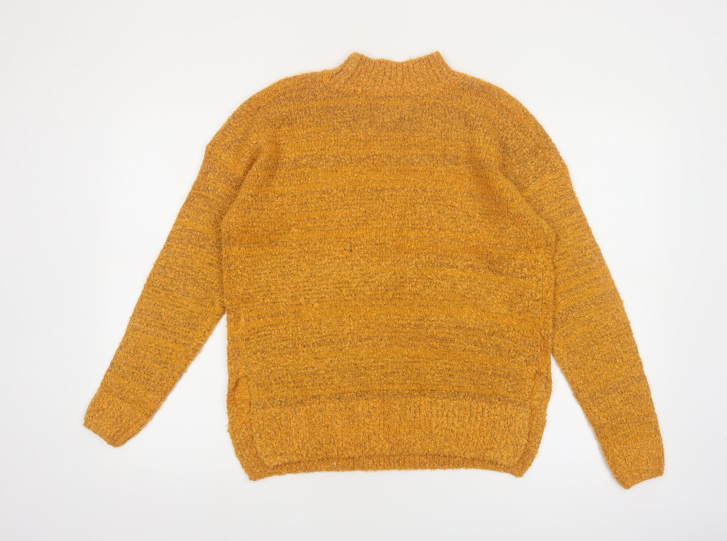 Wednesday's Girl Women's Yellow Mock Neck Knit Jumper XS