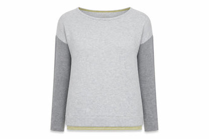 White Stuff Womens Grey Round Neck Cotton Blend Jumper Size 8