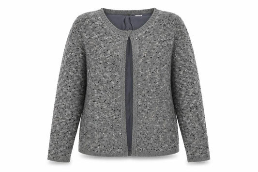 La Redoute Women’s Grey Open Front Cardigan UK 12 Acrylic Knit